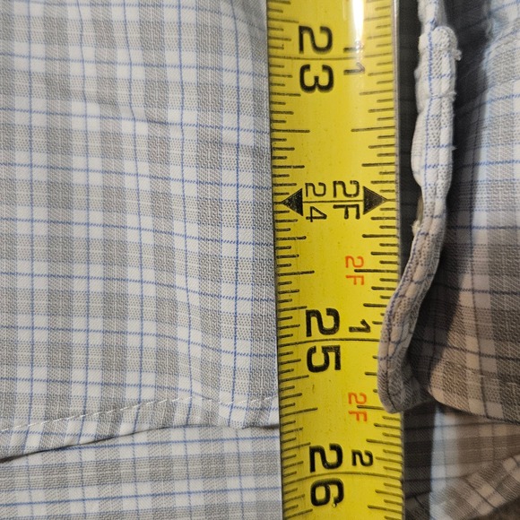 Poncho Western Button Down Fishing Shirt 3XL Blue Checkered  Long Sleeve - Picture 7 of 8